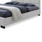 Baxton Studio Vivaldi White Faux Leather Padded Platform Base Full Size Bed 120-6677 - alternate 4